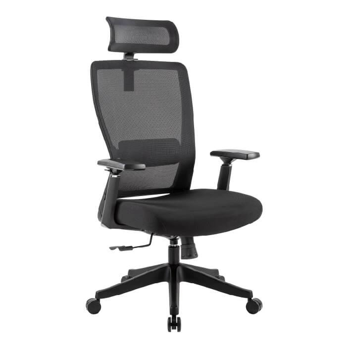Silla ergonómica de home office con un diseño moderno, respaldar de malla y asiento de espuma moldeada de alta densidad.  Esta silla brinda una comodidad extrema y un excelente soporte para toda la espalda. Diseñado especialmente para profesionales que pasan muchas horas al día sentados frente a una computadora.