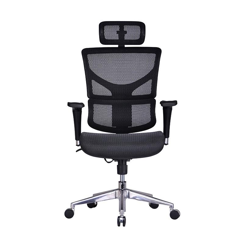 Silla ergonómica para el home office con soporte lumbar dinámico, de malla completa (silla y asiento) y altamente ajustable. Diseñado para brindarte el mejor soporte para tu espalda durante largas horas de trabajo. Construido con los mejores materiales incluyendo una malla especial transpirable que te mantiene fresco todo el día.