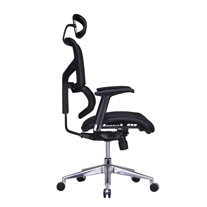Silla ergonómica para el home office con soporte lumbar dinámico, de malla completa (silla y asiento) y altamente ajustable. Diseñado para brindarte el mejor soporte para tu espalda durante largas horas de trabajo. Construido con los mejores materiales incluyendo una malla especial transpirable que te mantiene fresco todo el día.
