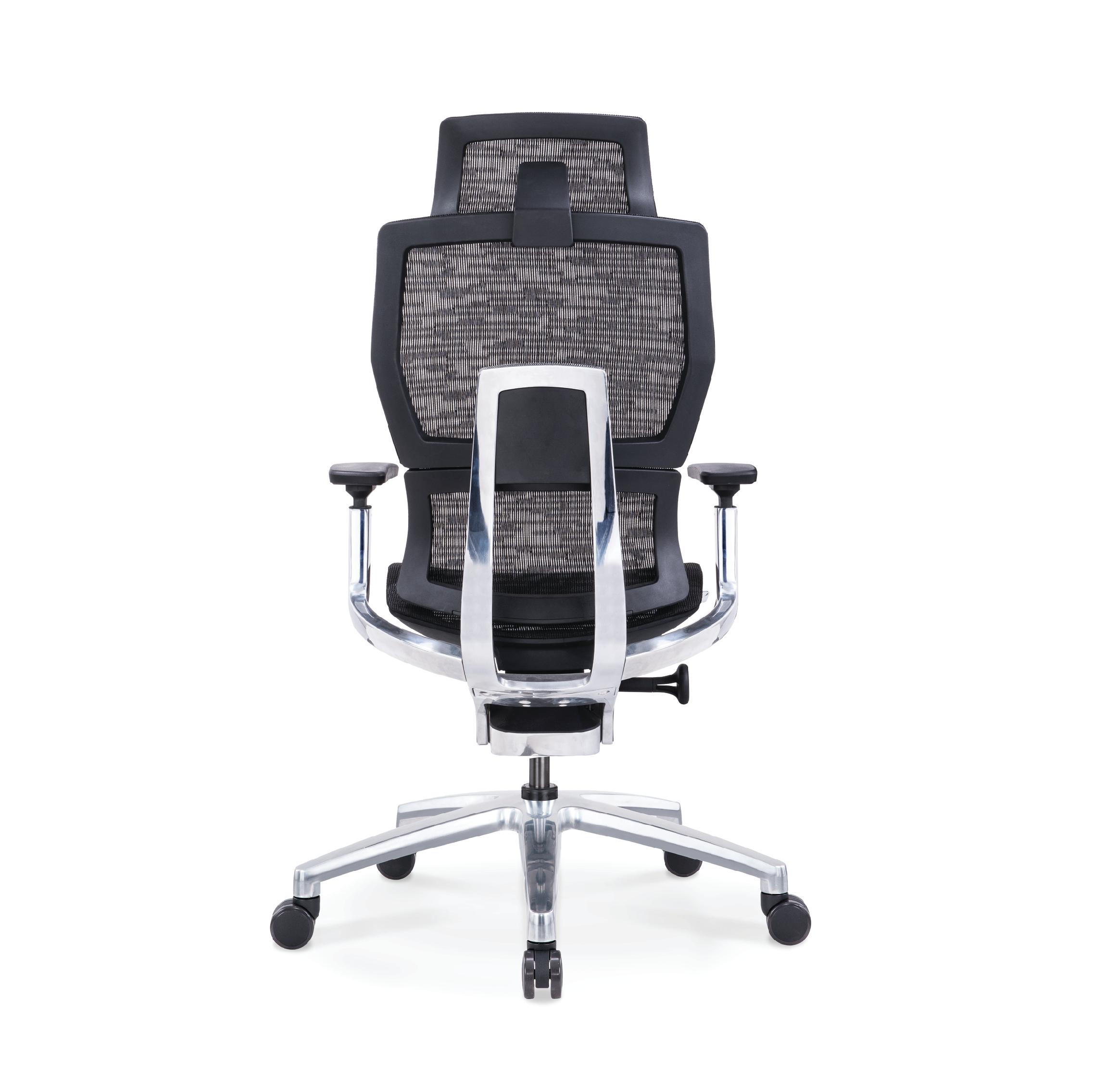 Silla ergonómica avanzada de home office con marco de aluminio y mecanismo de bloqueo avanzado, altamente ajustable con soporte lumbar dinámico que se adapta a tu espalda y acabado de una malla especial (asiento y respaldar).  Diseñado para los profesionales más exigentes y ocupados que pasan más de 8 horas al día frente a la computadora. Su diseño centrado en el ser humano brinda un excelente soporte para toda la espalda ayudándote a mantener una postura adecuada. Esta silla se siente igual de bien como se ve.  Construido solo con los mejores materiales disponible para que te dure un largo tiempo.