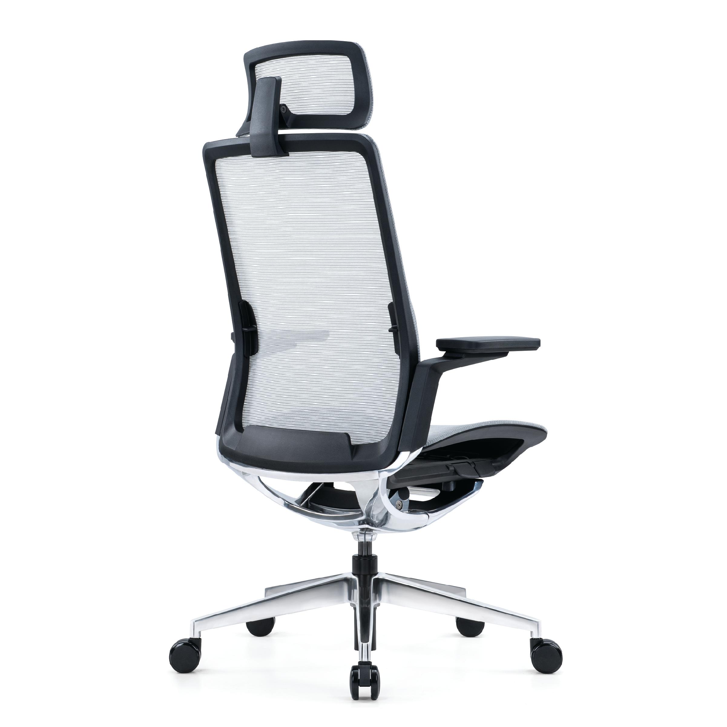   Silla ergonómica para el home office con acabado de malla completa (asiento y respaldar), soporte lumbar ajustable y un diseño moderno. Brinda buen soporte para toda la espalda ayudándote a mantener una buena postura. Reduce la tensión de las piernas con un diseño que permite una mejor circulación. Construido con materiales de alta calidad y una malla especial transpirable y elástica que te mantiene fresco todo el día.