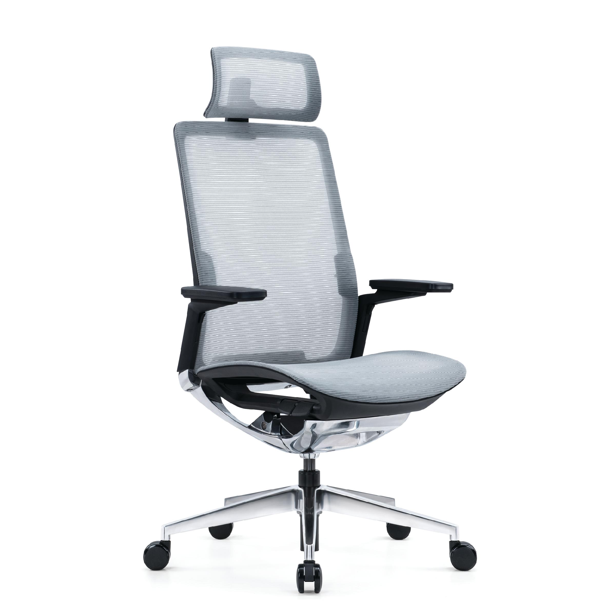   Silla ergonómica para el home office con acabado de malla completa (asiento y respaldar), soporte lumbar ajustable y un diseño moderno. Brinda buen soporte para toda la espalda ayudándote a mantener una buena postura. Reduce la tensión de las piernas con un diseño que permite una mejor circulación. Construido con materiales de alta calidad y una malla especial transpirable y elástica que te mantiene fresco todo el día.