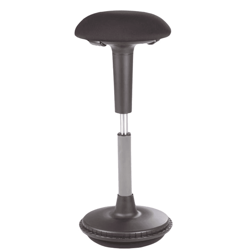 El wobble stool es una solución especial para personas con problemas de espalda.  El diseño sin respaldar mantiene todos los músculos de tu cuerpo involucrados sobre todo el core ayudándote a corregir tu postura.  Es recomendable para una configuración ergonómica de tu home office.  
