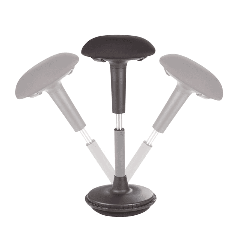 El wobble stool es una solución especial para personas con problemas de espalda.  El diseño sin respaldar mantiene todos los músculos de tu cuerpo involucrados sobre todo el core ayudándote a corregir tu postura.  Es recomendable para una configuración ergonómica de tu home office.  