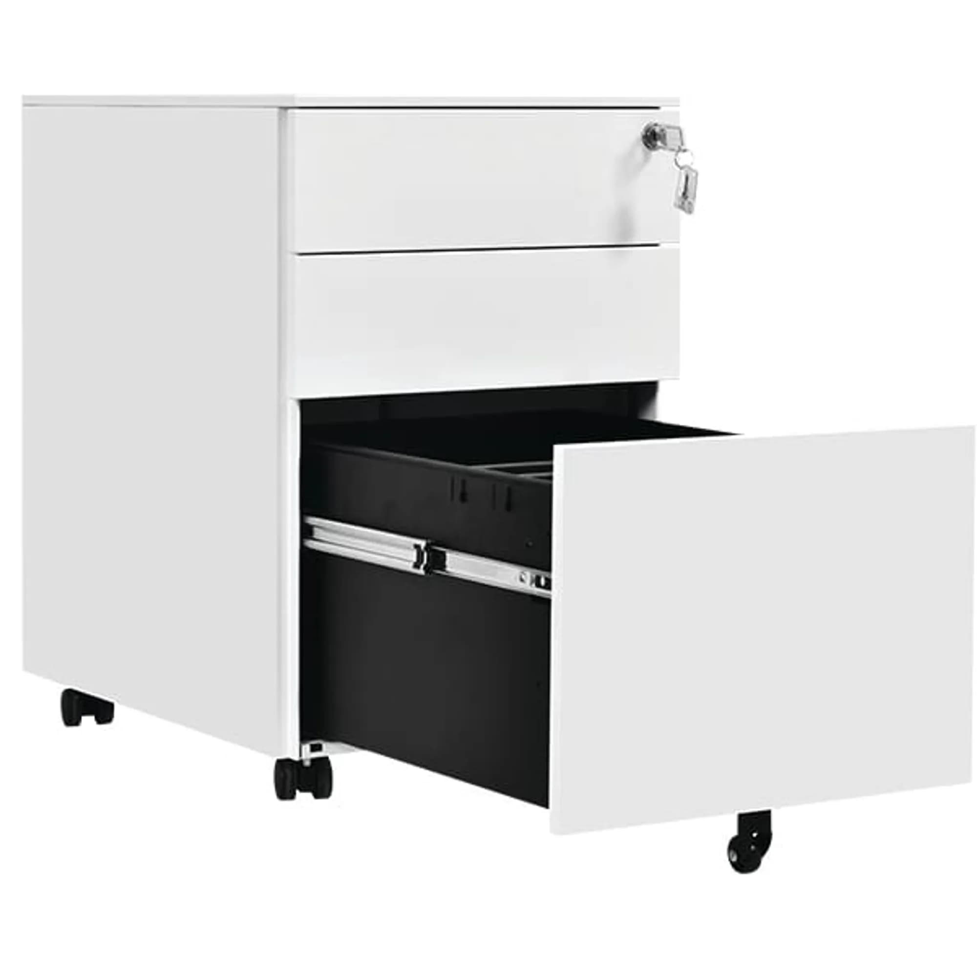 Archivador compacto de 3 gavetas - Blanco — image 3