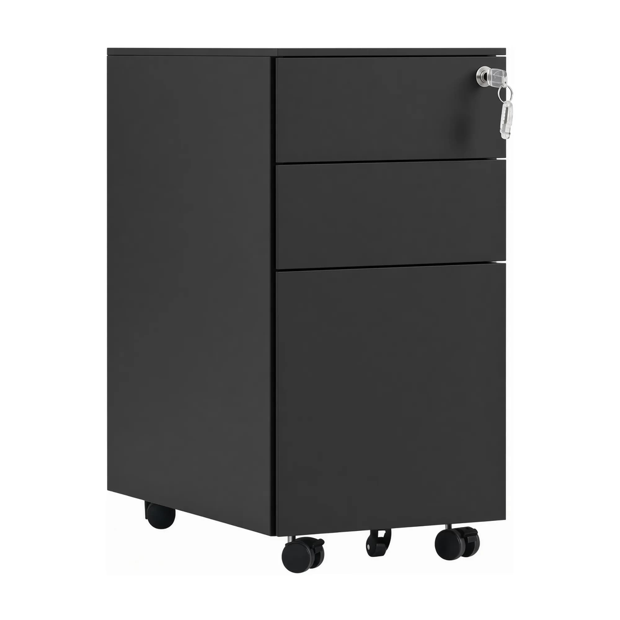 Archivador Slim de 3 gavetas - Negro — imagen 1
