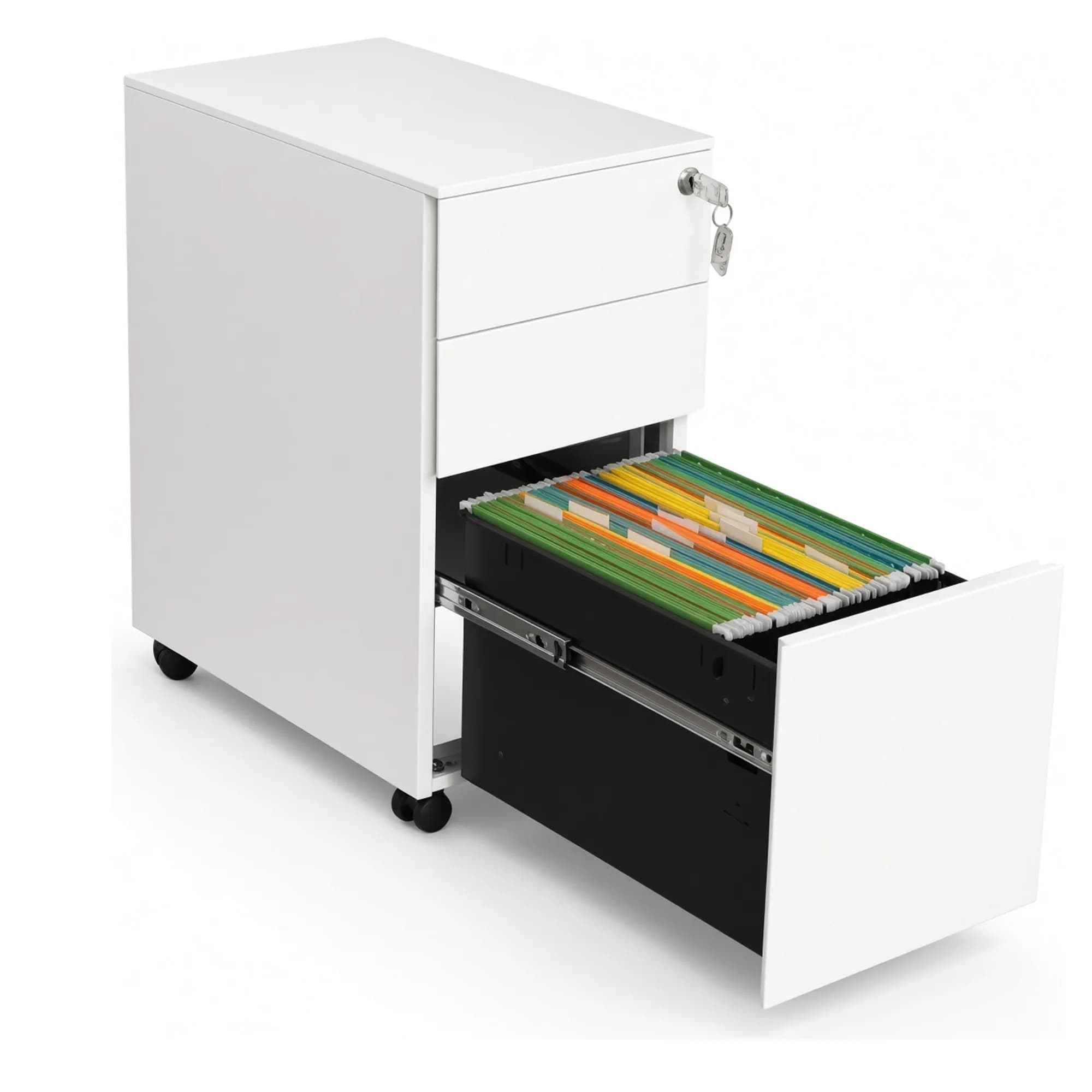 Archivador Slim de 3 gavetas - Blanco — imagen 3