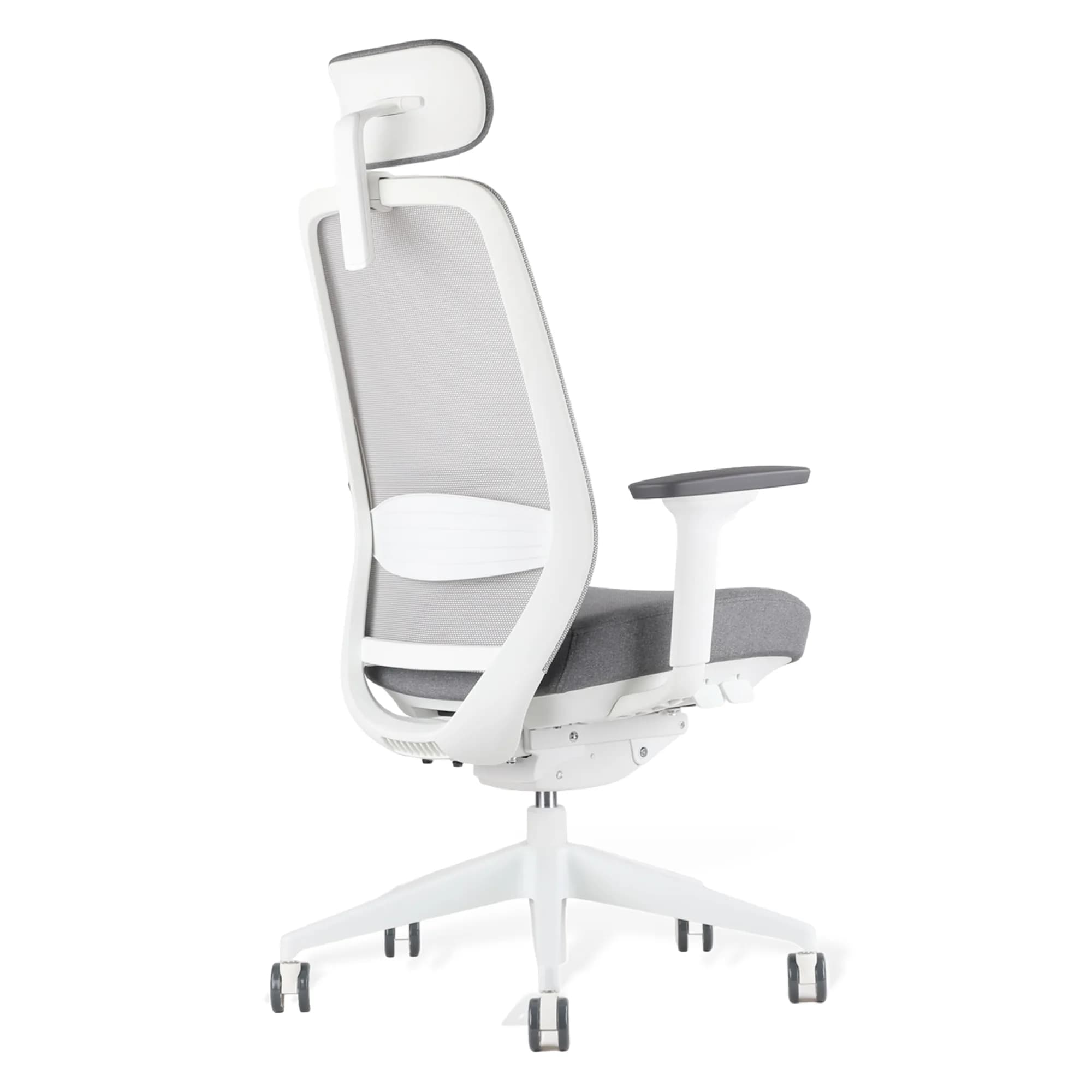 Silla ergonómica Avid - Blanco y Gris — image 3