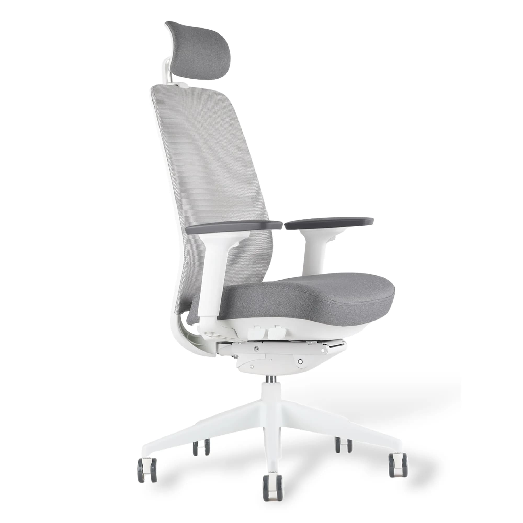 Silla ergonómica Avid - Blanco y Gris — image 1