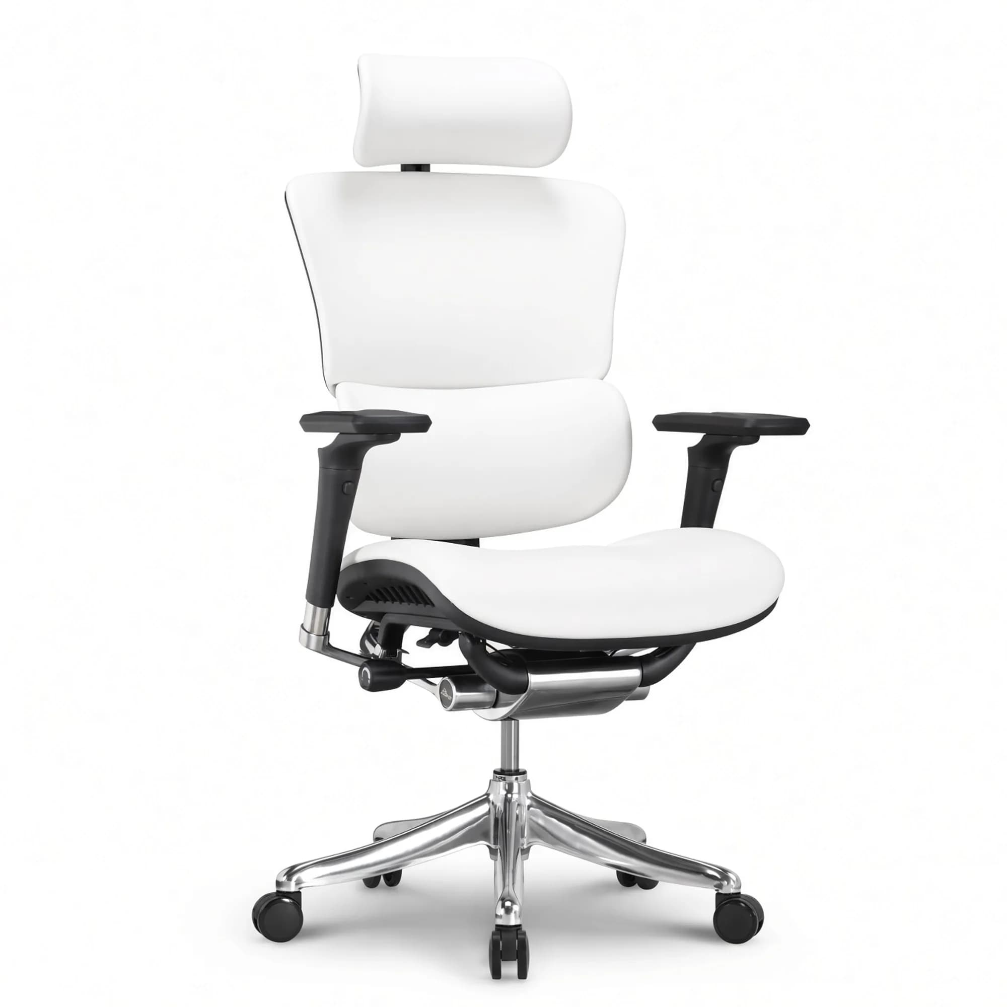 Silla ergonómica XTCv2 Silver - Cuero Blanco — imagen 1