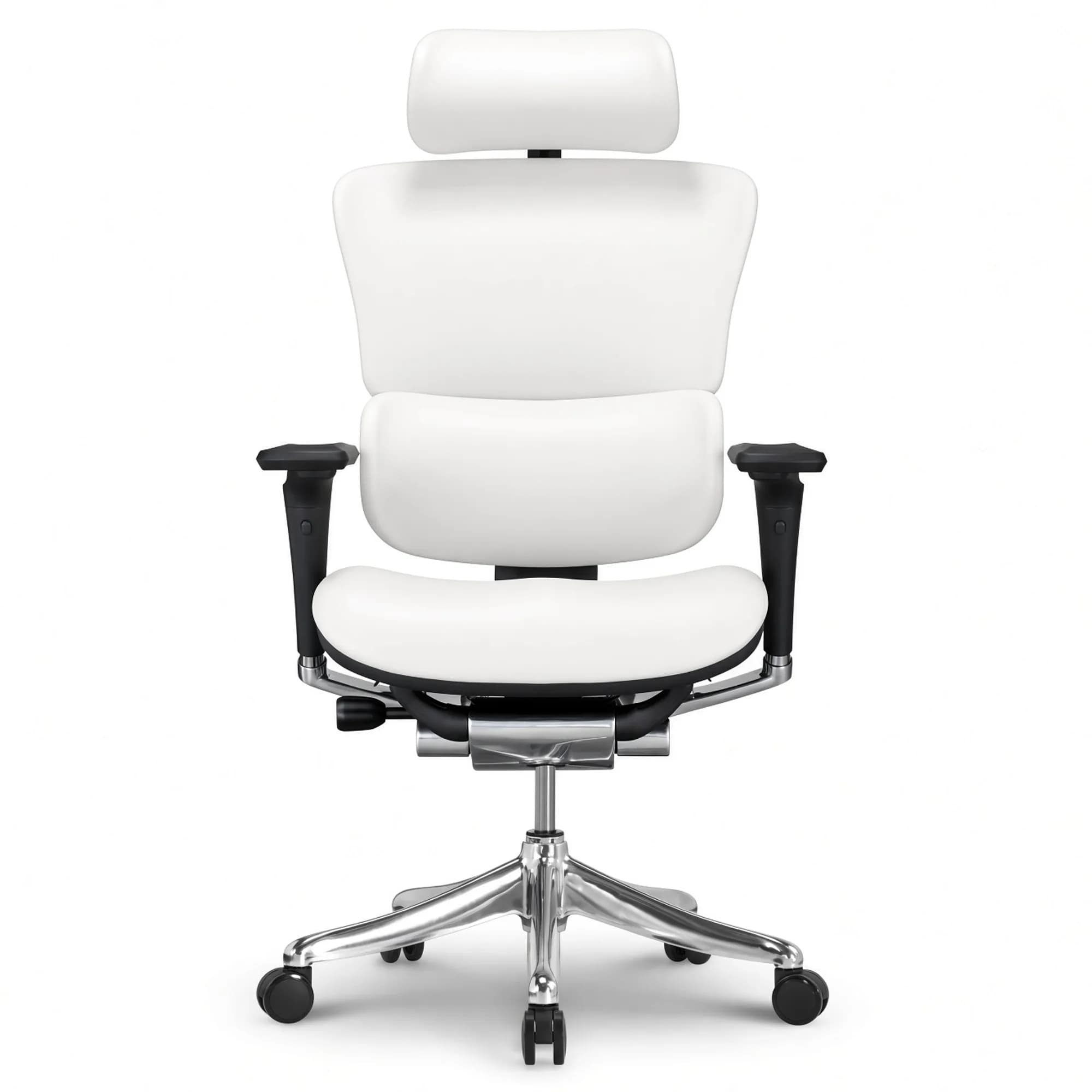 Silla ergonómica XTCv2 Silver - Cuero Blanco — imagen 2