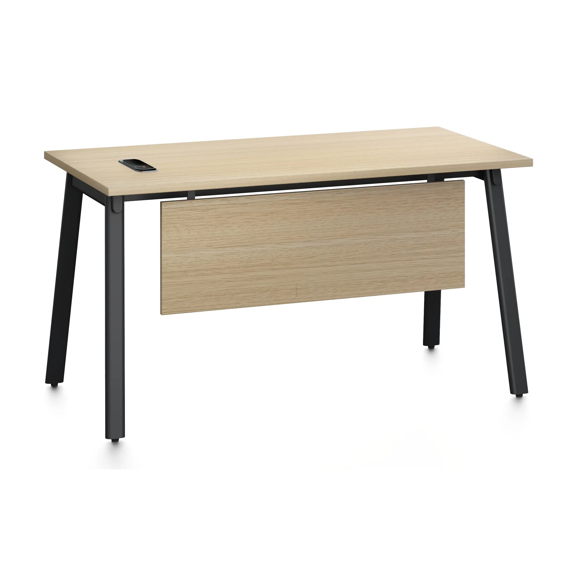 Escritorio con panel Core - Negro y Coral — image 1