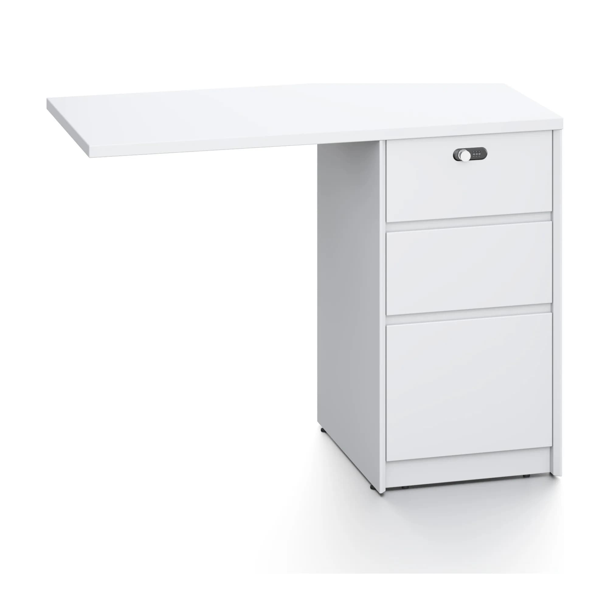 Extensión lateral en L con gabinete para escritorio Core - Blanco — image 1
