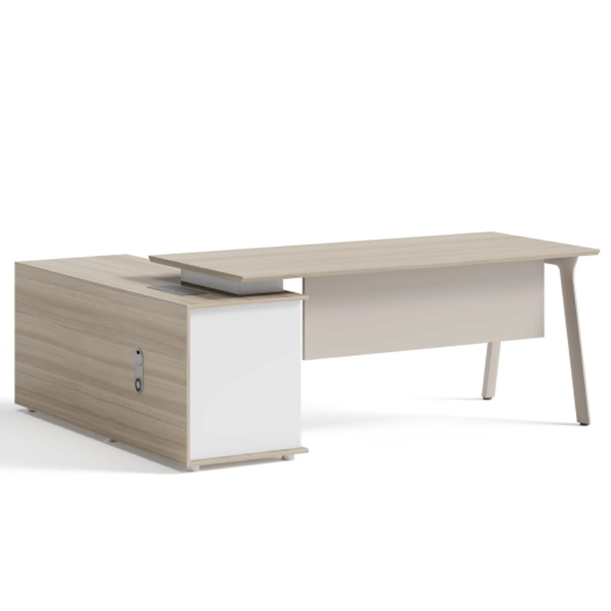 Escritorio ejecutivo Flow - Taupe y Oak — imagen 3