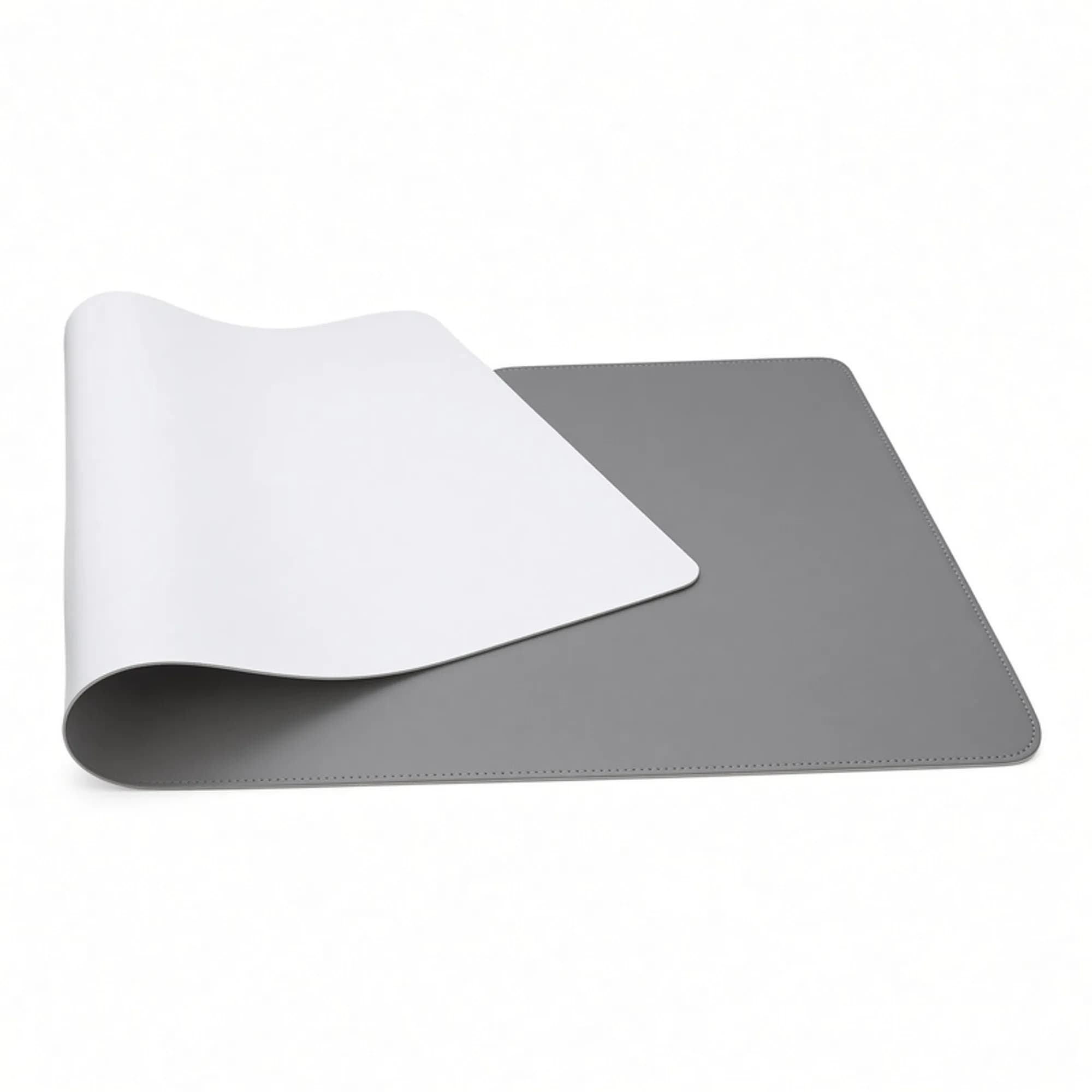 Tapete de escritorio de ecocuero - Gris 80x40 cm — image 1