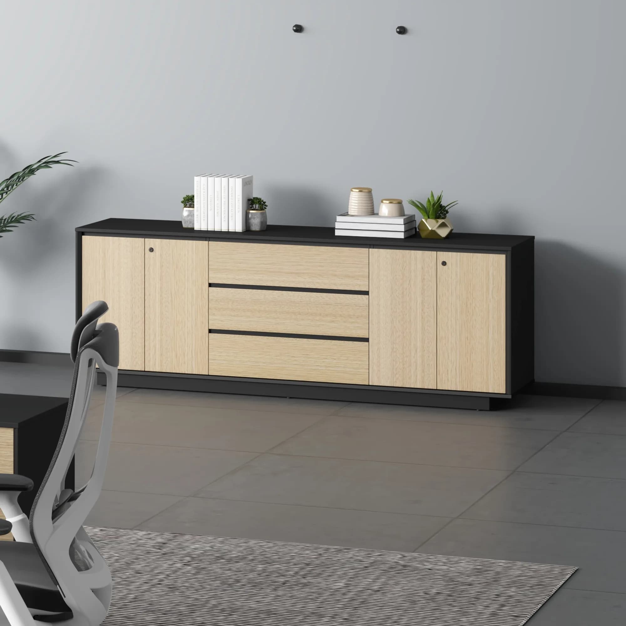 Gabinete ejecutivo Core - Negro y Coral — imagen 2