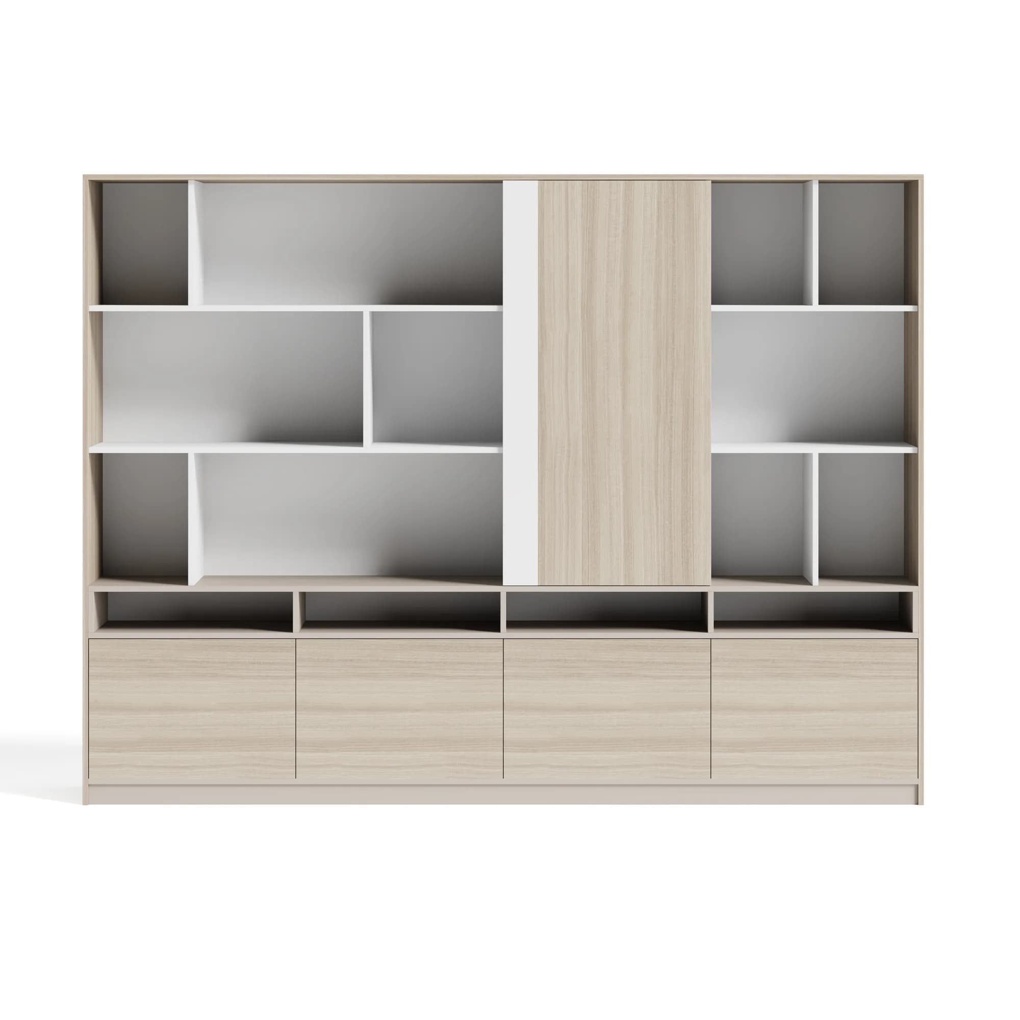 Gabinete ejecutivo Flow - Blanco y Oak — imagen 1