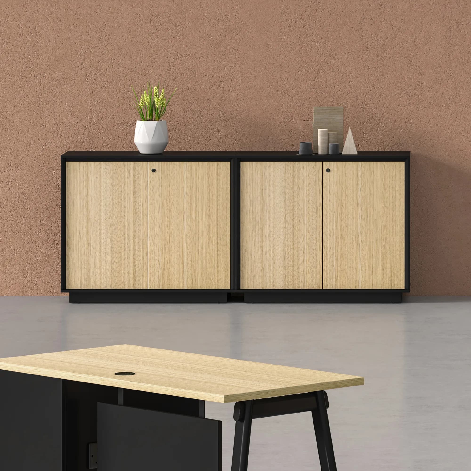 Gabinete mediano Core - Negro y Coral — imagen 3