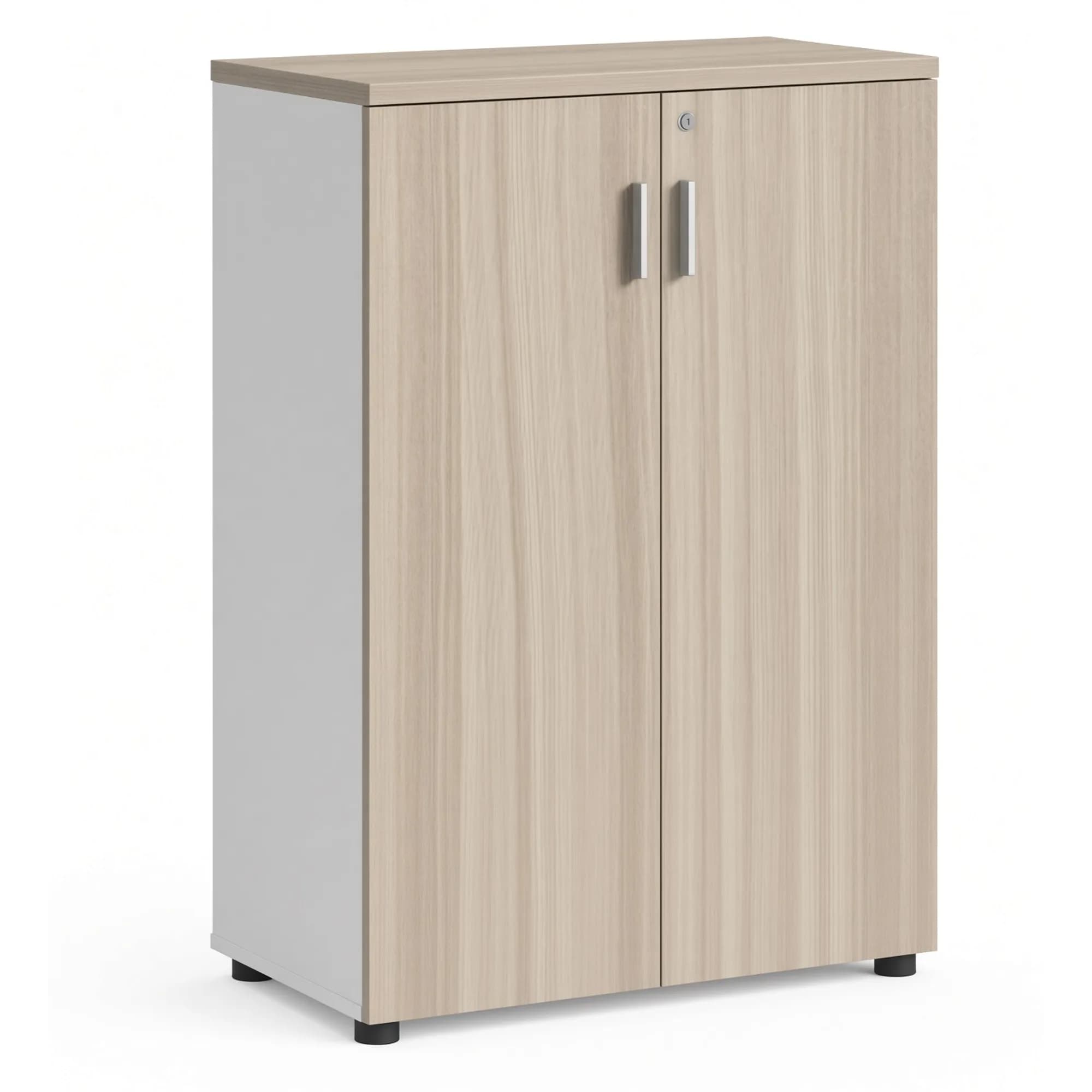 Gabinete mediano Flow - Blanco y Oak — imagen 1