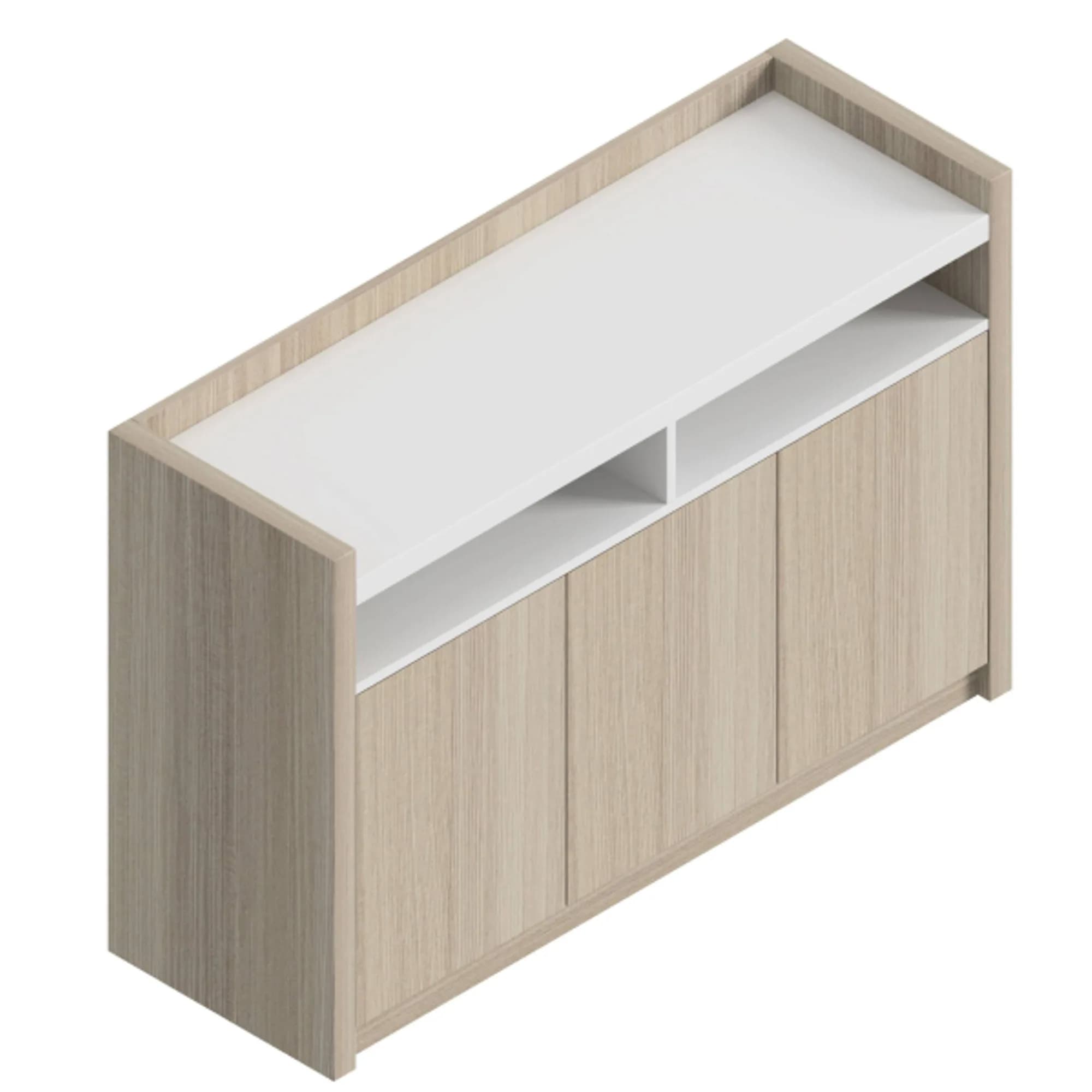 Gabinete de café Flow - Blanco y Oak — image 1