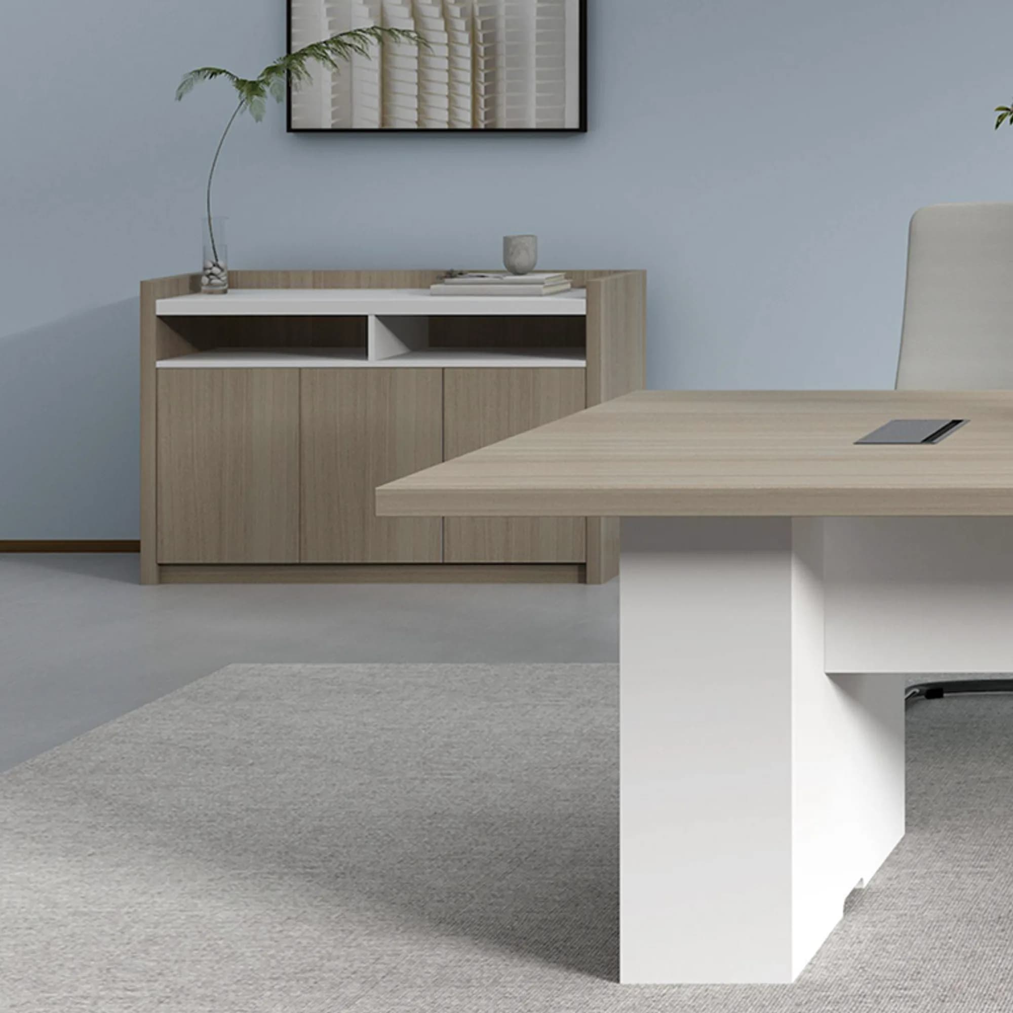 Gabinete de café Flow - Blanco y Oak — image 3