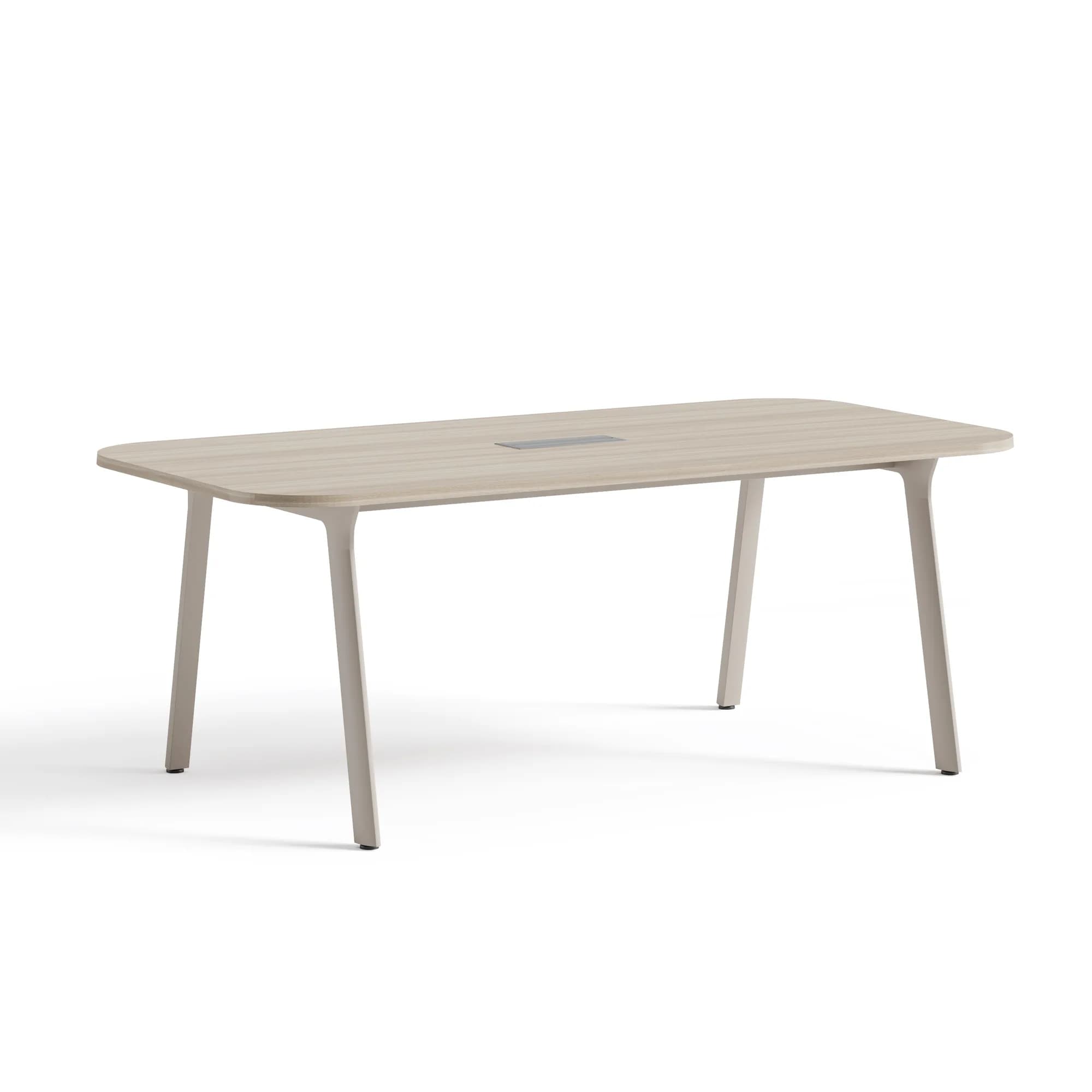 Mesa de reuniones Flow - Taupe y Oak 200 cm — image 1