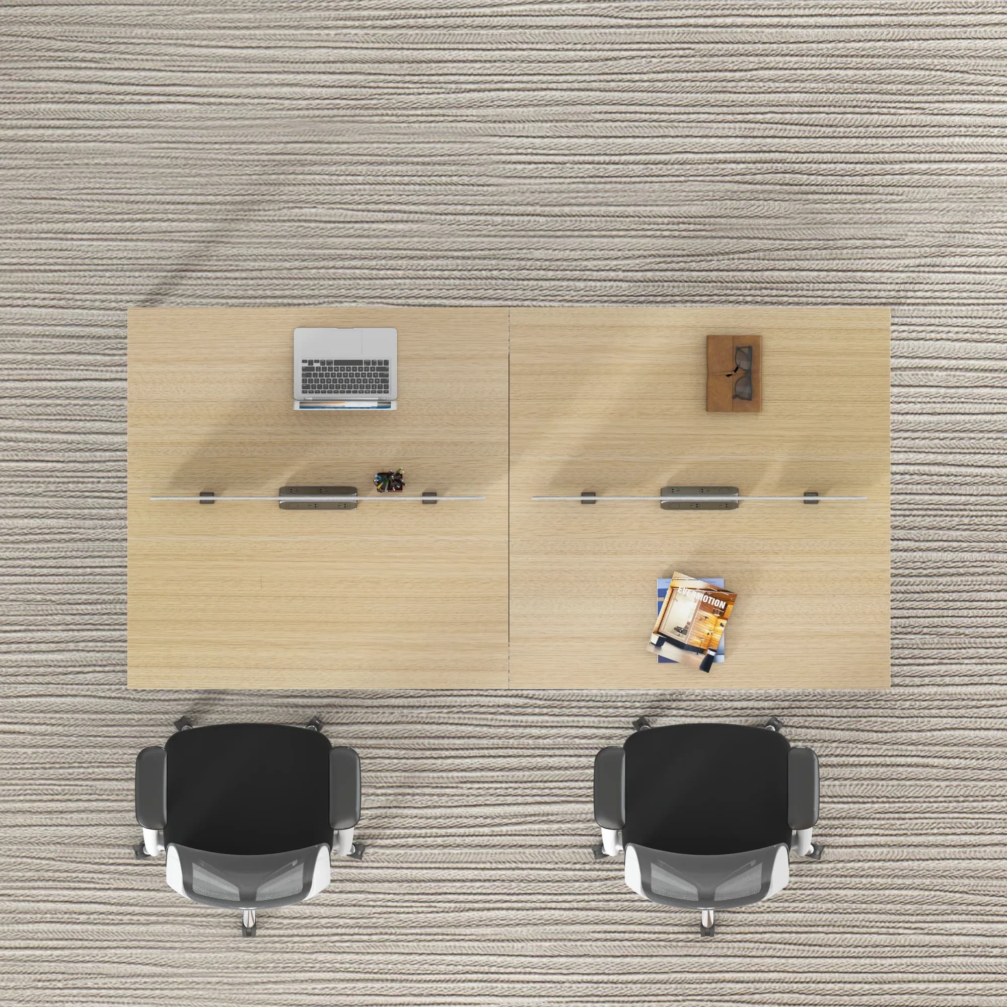 Extensión de estación para 2 personas con gabinete Core - Negro y Coral — imagen 2